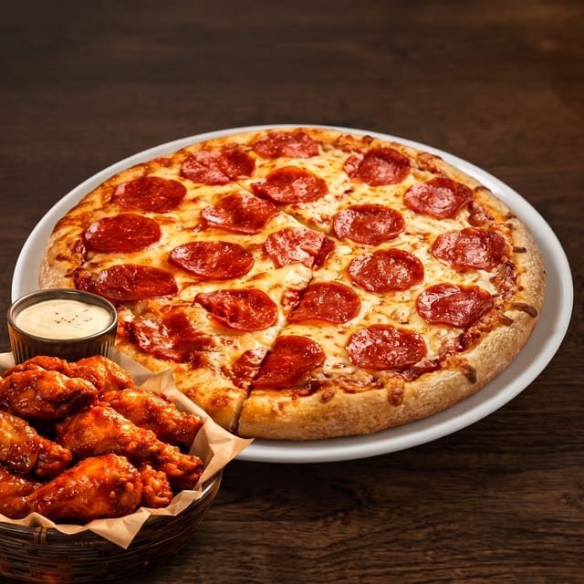 Special Super Bowl Pepperoni Pizza.