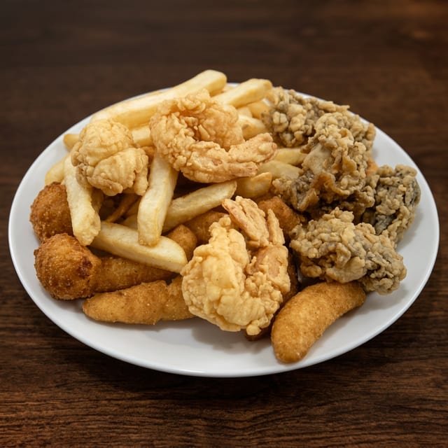 Fried Seafood Plate.