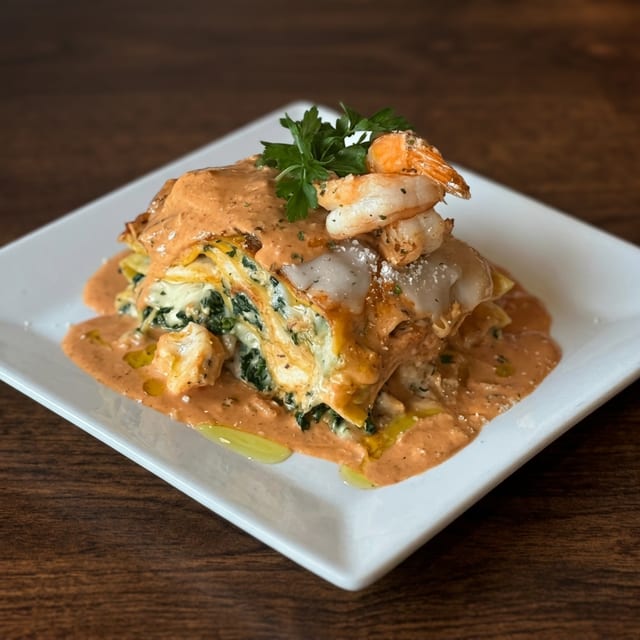 Seafood Lasagna.