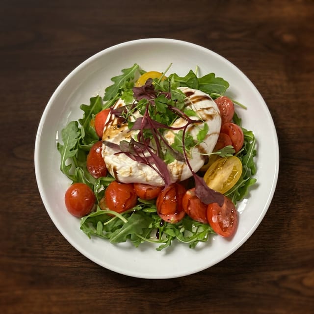 Burrata Caprese Salad.